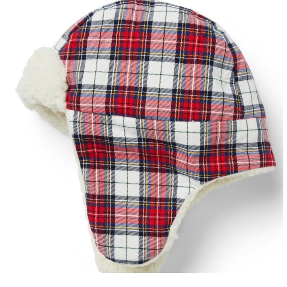 NWT Janie and Jack Plaid Trapper Hat